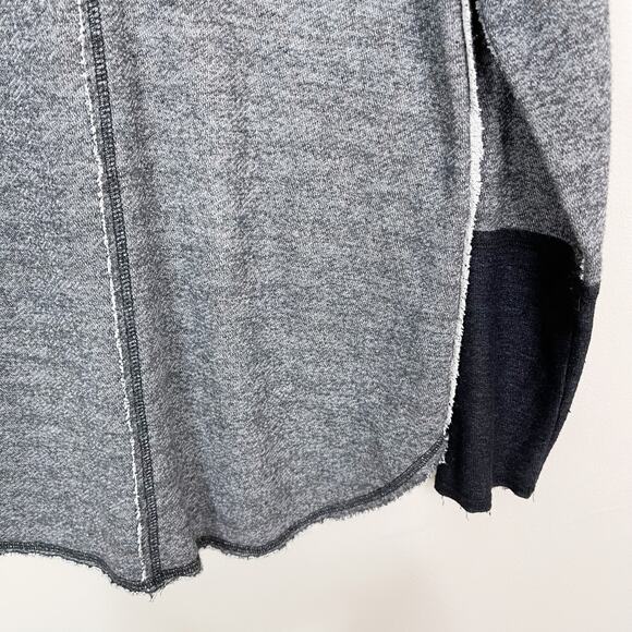Vimmia Colorblock French Terry Sweatshirt Side Zip Heather Gray Black Womens S - Picture 8 of 8